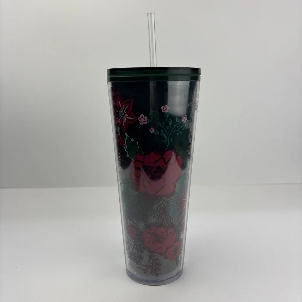 Starbucks Holiday '22‎ Enchanted Forest 24 oz Tumbler With Straw